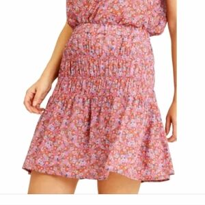 Sanctuary A-Line Skirt in Pink and Red Floral